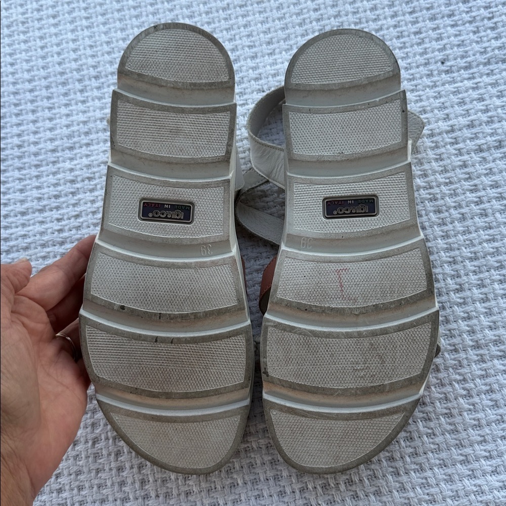 IGI & CO MADE ITALY 39 Women’s Beige and Brown Strappy Sandals - Picture 6 of 8